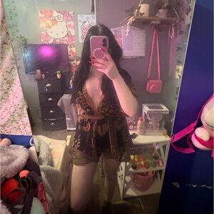 Multicolor Romper Lowcut